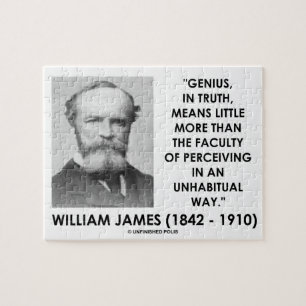 William James Genius Perceiving An Unhabitual Way Jigsaw Puzzle