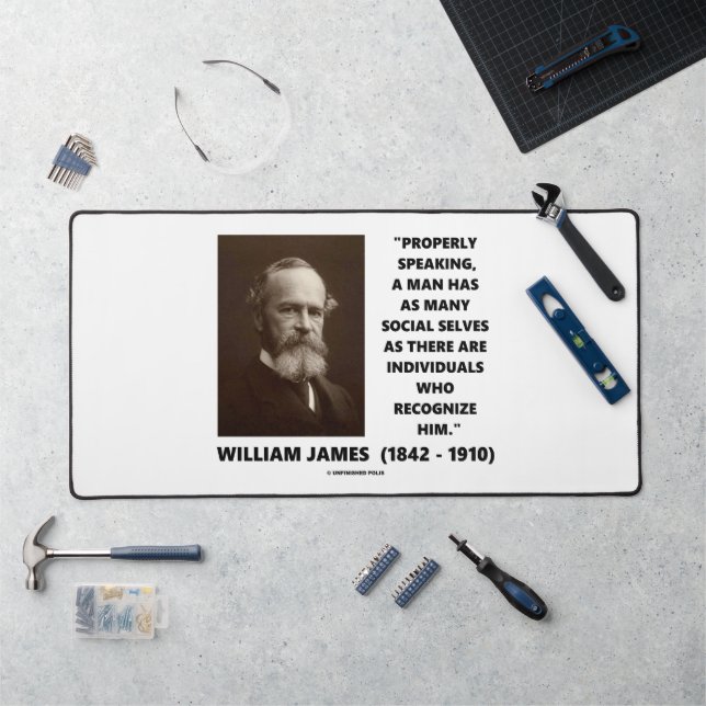 William James Many Social Selves Quote Desk Mat (Workstation)