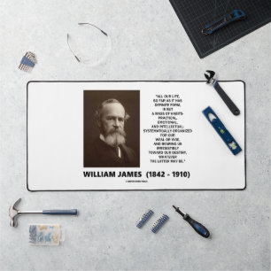 William James Mass Of Habits Destiny Quote Desk Mat