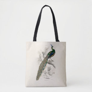 William Jardine - A Majestic Male Peafowl Portrait Tote Bag