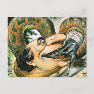 William Jennings Bryan the Snake Postcard