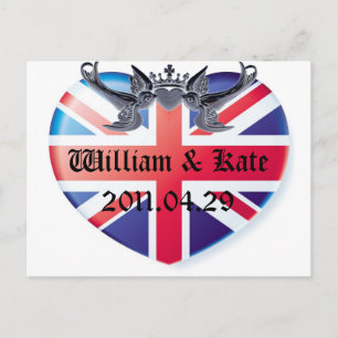 William & Kate 2011.04.29 Save The Date Announcement Postcard