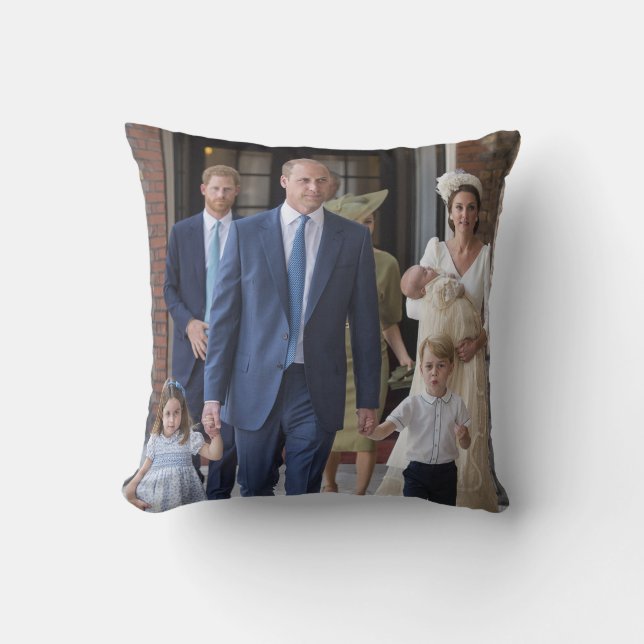 William, Kate and kids Cushion (Front)
