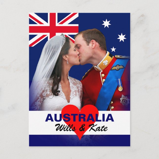 William & Kate - Australia Postcard (Front)