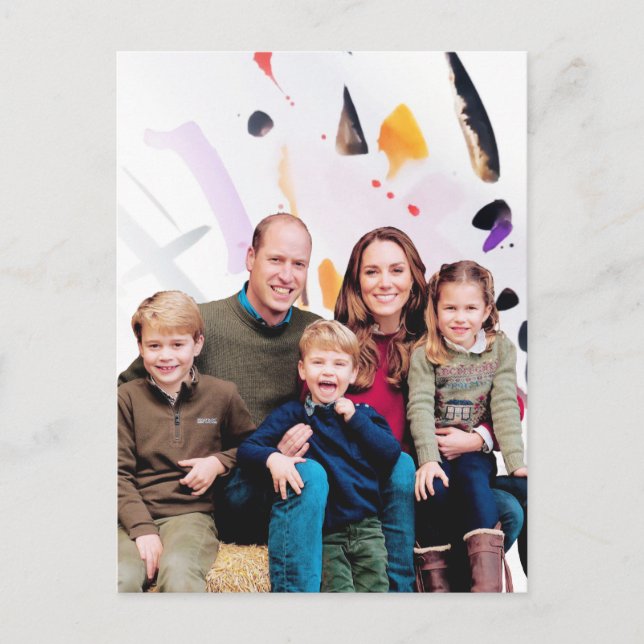 William Kate Royal Family Postcard (Front)