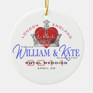 William & Kate Royal Wedding Ceramic Tree Decoration