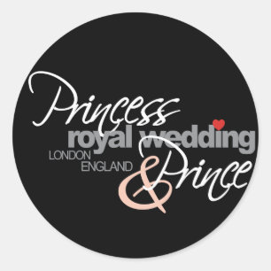William & Kate Royal Wedding Classic Round Sticker