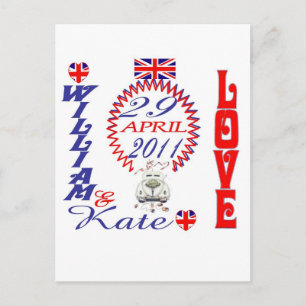 William & Kate Royal Wedding Collectibles Souvenir Postcard