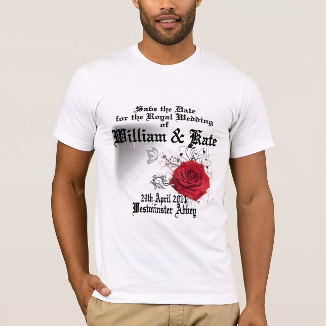 William & Kate Royal Wedding Collectibles Souvenir T-Shirt (Front)