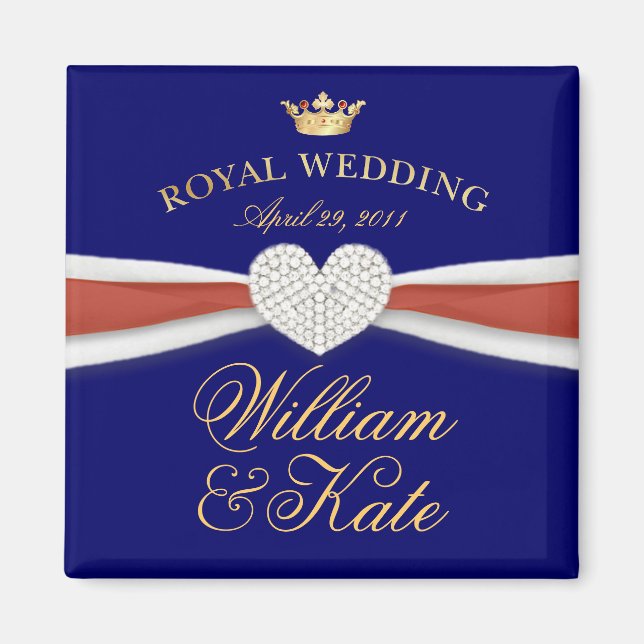 William & Kate - Royal Wedding Commemorative Gift Magnet (Front)