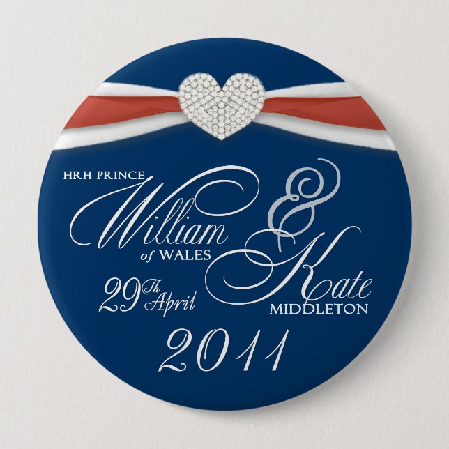 William & Kate - Royal Wedding Souvenir Pin (Front)