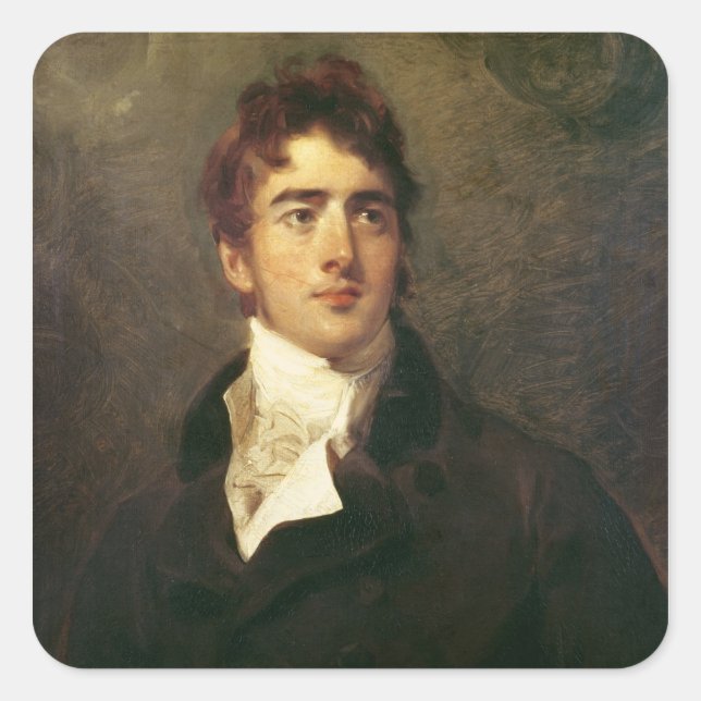 William Lamb, 2nd Viscount Melbourne Square Sticker (Front)