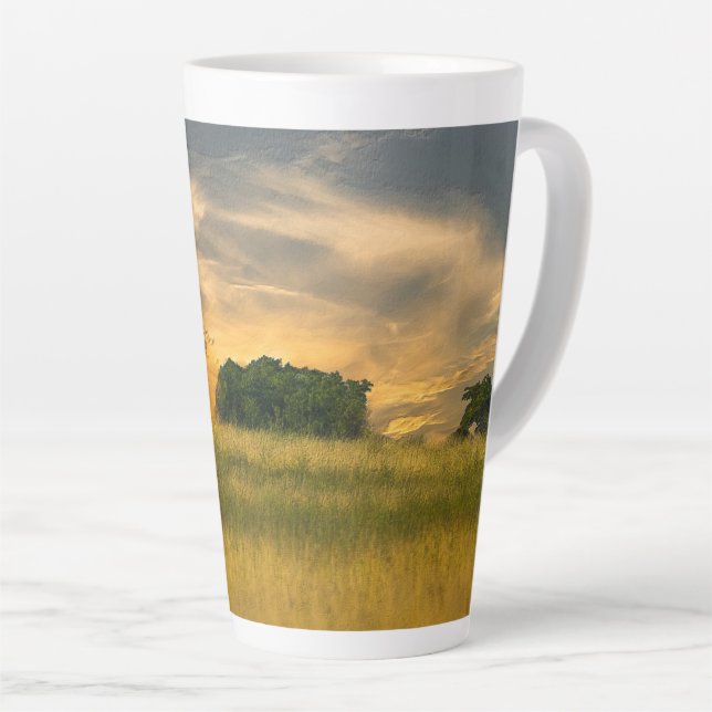 William Livingstone Lighthouse Latte Mug (Right Angle)