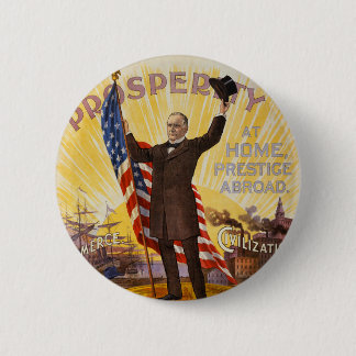 William McKinley Campaign Poster Gold Standard 6 Cm Round Badge
