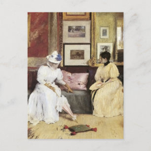 William Merritt Chase A Freindly Call Postcard