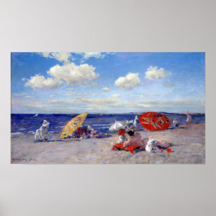 William Merritt Chase At the Seaside Poster