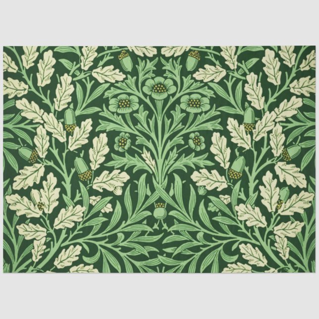 William Mirrors Acorns & Oak Leaves Spring Garden Tissue Paper (Front)
