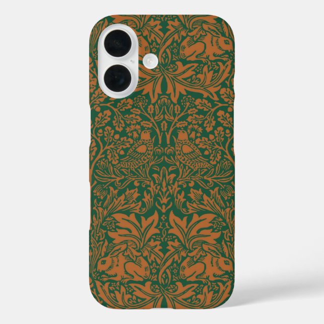 William Morris 1881 Birds, Rabbit Floral Pattern  Case-Mate iPhone Case (Back)
