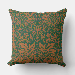 William Morris 1881 Birds, Rabbit Floral Pattern  Cushion