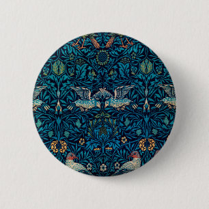 william morris 6 cm round badge