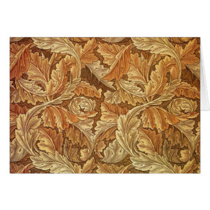 William Morris Acanthus Brown Autumn Leaves