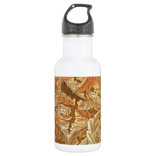 William Morris Acanthus Brown Autumn Leaves 532 Ml Water Bottle