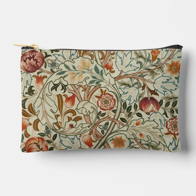 William Morris Acanthus Embroidery Floral Pattern  Accessory Pouch (Front)