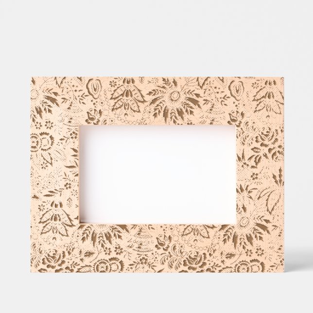 William Morris Acanthus Embroidery Floral Pattern  Etched Frames (Front)