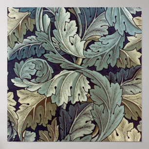 William Morris Acanthus Floral Wallpaper Design Poster