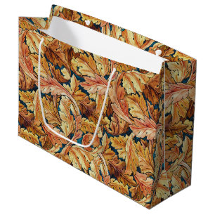 William Morris Acanthus Leaf Autumn Pattern Large Gift Bag