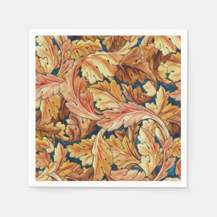 William Morris Acanthus Leaf Autumn Pattern Napkin