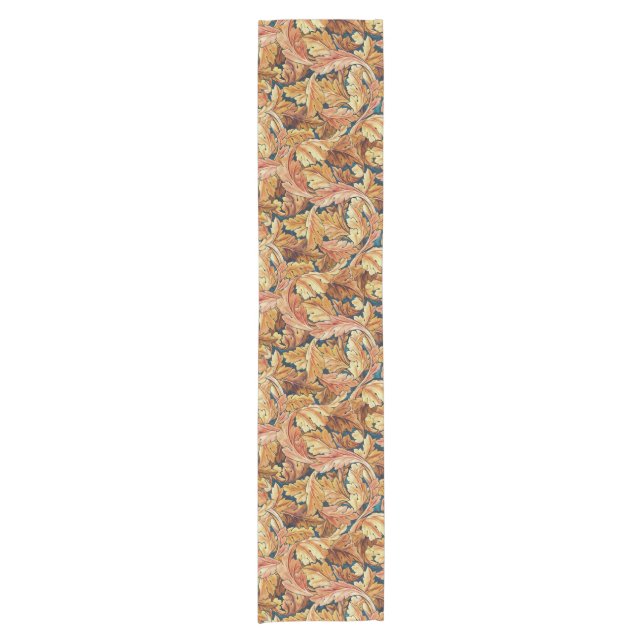 William Morris Acanthus Leaf Autumn Pattern Short Table Runner (Front)