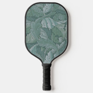 William Morris Acanthus Leaf Teal Blue Pattern Pickleball Paddle