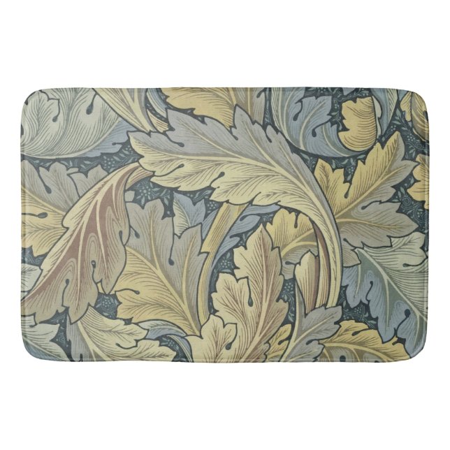 William Morris Acanthus Leaves Floral Art Nouveau Bath Mat (Front)