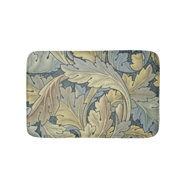 William Morris Acanthus Leaves Floral Art Nouveau Bath Mat (Front)