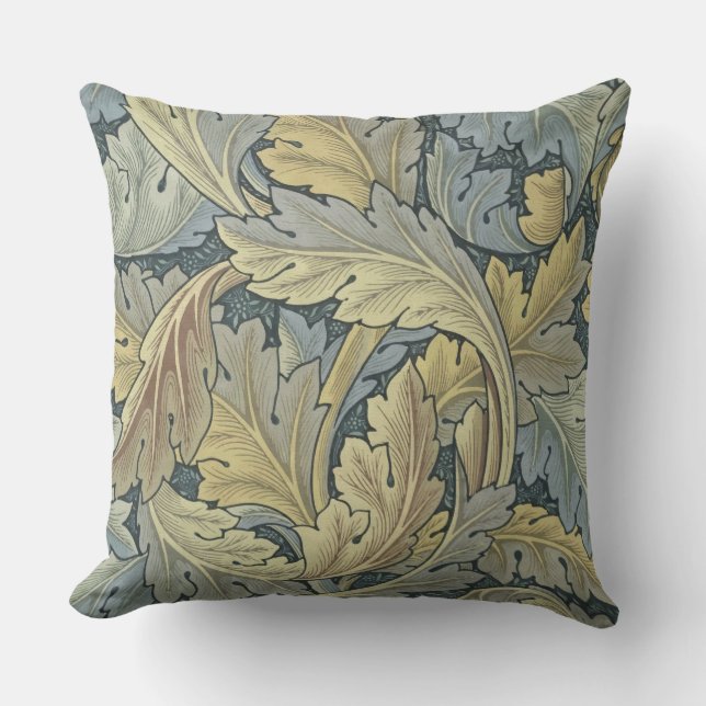 William Morris Acanthus Leaves Floral Art Nouveau Cushion (Front)
