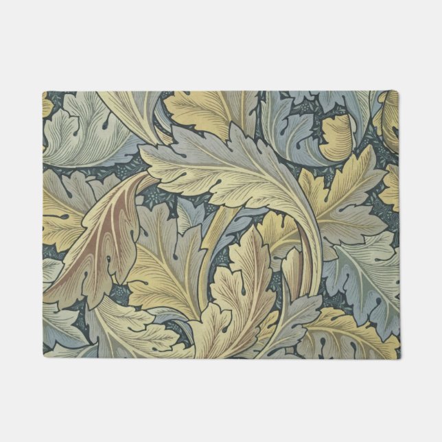 William Morris Acanthus Leaves Floral Art Nouveau Doormat (Front)