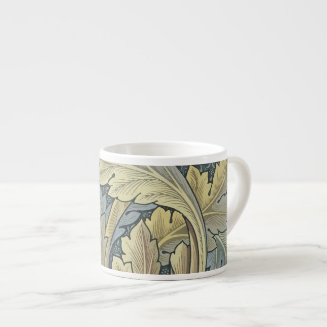 William Morris Acanthus Leaves Floral Art Nouveau Espresso Cup (Front Right)