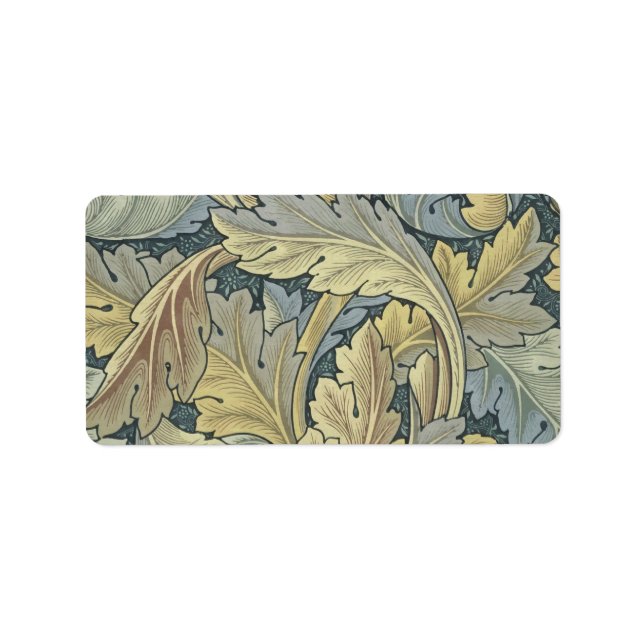 William Morris Acanthus Leaves Floral Art Nouveau Label (Front)