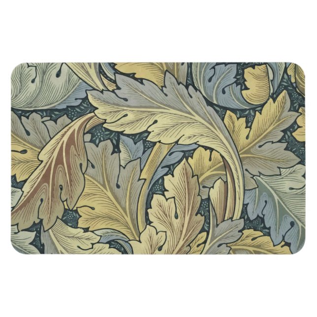 William Morris Acanthus Leaves Floral Art Nouveau Magnet (Horizontal)