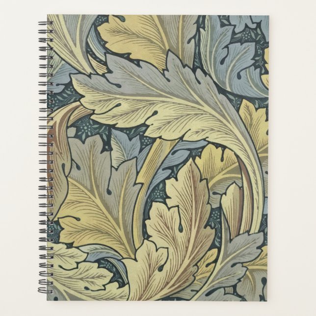 William Morris Acanthus Leaves Floral Art Nouveau Planner (Front)