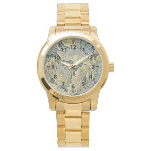 William Morris Acanthus Leaves Floral Art Nouveau Watch