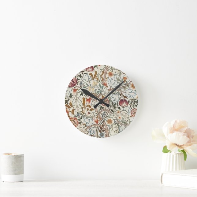 William Morris Acanthus Mission Style Accent  Round Clock (Home)