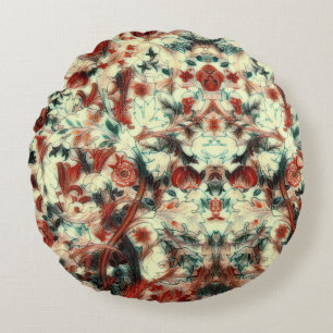 William Morris Acanthus Portiere Altered Art Round Cushion