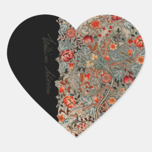 WILLIAM *MORRIS ACANTHUS PORTIERE SIGNATURE HEART STICKER