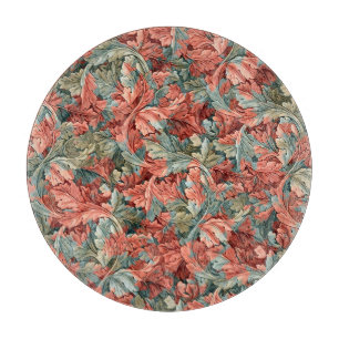William Morris Acanthus Rust Red Sage Green Cutting Board