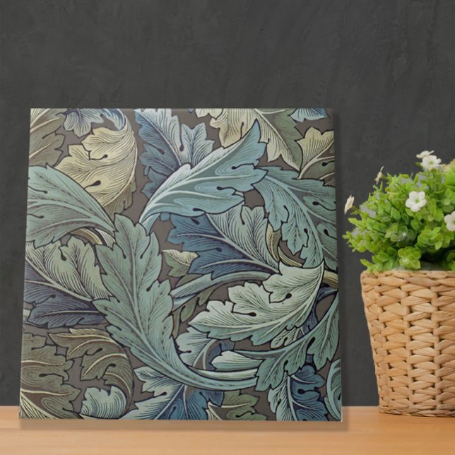 William Morris Acanthus Sage Flower Floral Botanic Ceramic Tile (Creator Uploaded)
