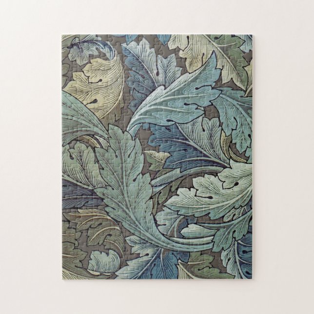 William Morris Acanthus Sage Flower Floral Botanic Jigsaw Puzzle (Vertical)