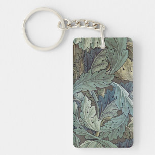 William Morris Acanthus Sage Flower Floral Botanic Key Ring