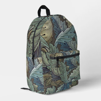 William Morris Acanthus Sage Flower Floral Botanic Printed Backpack